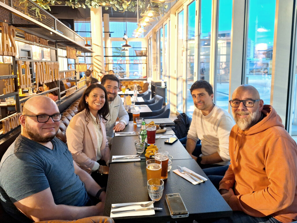 Synergie équipe Nextiim, avril 2025, Céline Fages, Jérôme Carlier, Valentin Zotti et Julien Cousin